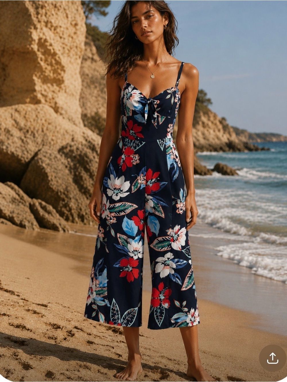 YUMI KIM REVOLVE Pretty Chic Wide-Leg 100% Silk Jumpsuit in Floral Island Punch